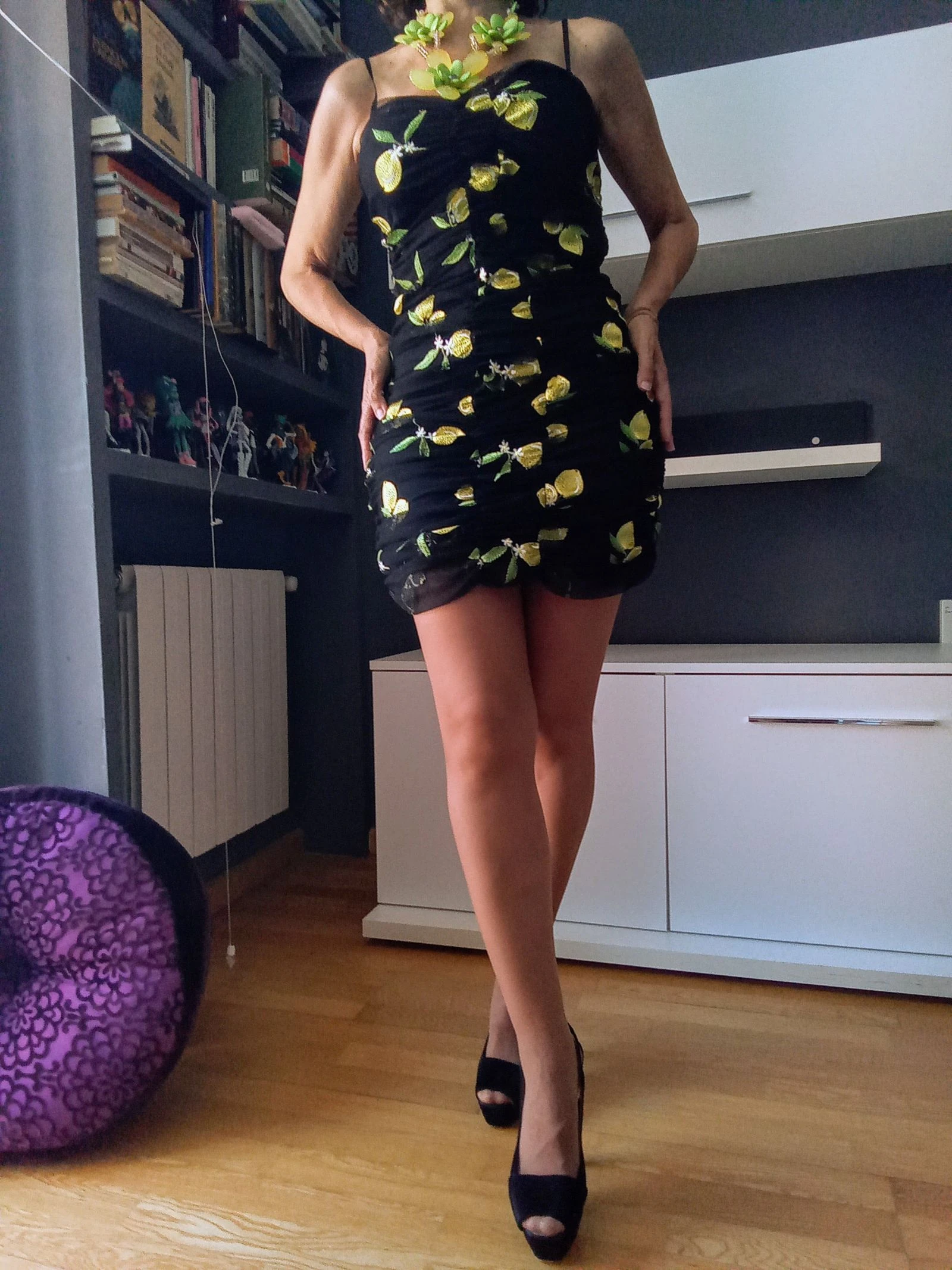 Vestido verano Zara bordado de limones